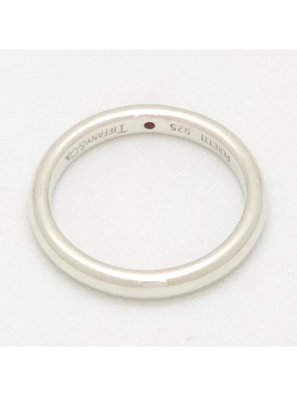 Tiffany & Co Stacking Band Ring Ruby Sterling Silver Elsa Peretti